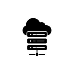 Icon a cloud server, isolated against a clean background.