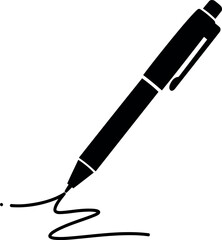 Black pen drawing wavy line