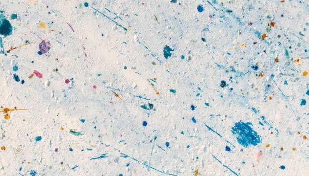 Abstrakte Farbspritzer auf Leinwand, Vogelperspektive