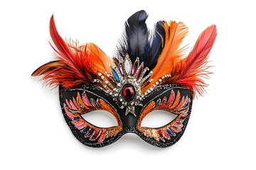 Vibrant carnival mask display festival venue photography colorful setting close-up view cultural celebration