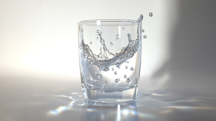 Water splash in a glass

