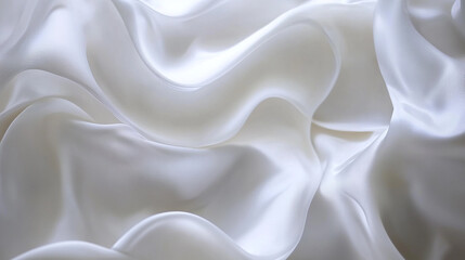 White silk fabric folds