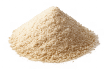 Bread crumbs forming a small mountain isolated on transparent background, ideal for food-related projects