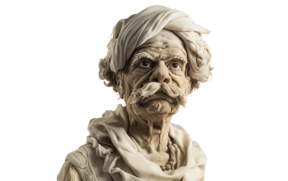 Custom Cake of a Historical Personality on white background