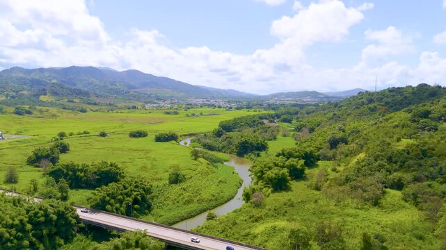 Drone footage of a Golf Course in Gurabo, Puerto Rico. Captures lush fairways, tropical scenery, and mountain views&mdash;ideal for travel, real estate, sports, and outdoor lifestyle content.