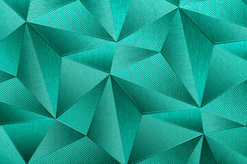 Obraz premium Shiny turquoise background with geometric patterns. Abstract texture.