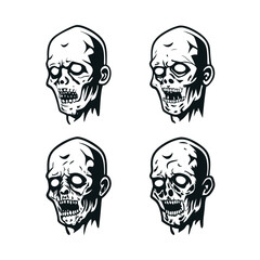 zombie head vector