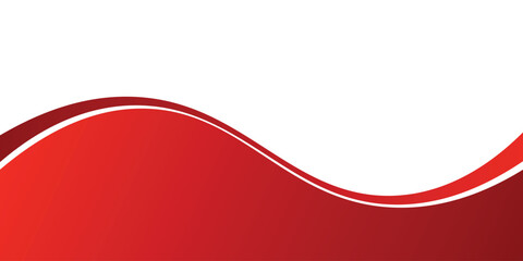 Vector red line background curve element with white space for text and message design, overlapping layers. vector abstract ilustration.