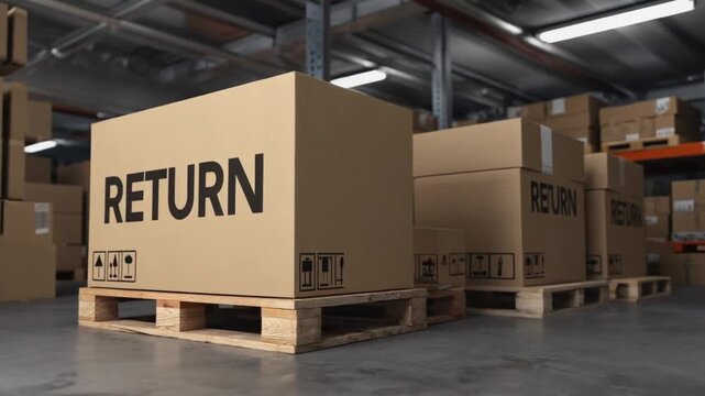 Return boxes in a warehouse.