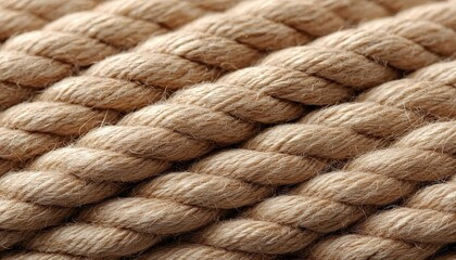 Obraz premium Close-Up of Natural Jute Rope Featuring Intricate Texture and Earthy Tones for Rustic Designs