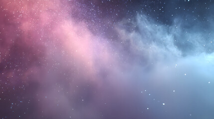 Naklejka premium Celestial Whispers: An ethereal panorama of the cosmos, a symphony of hues and celestial bodies. The image is a beautiful portrayal of nebulas.