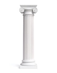 Fototapeta premium Ancient column, simple, white