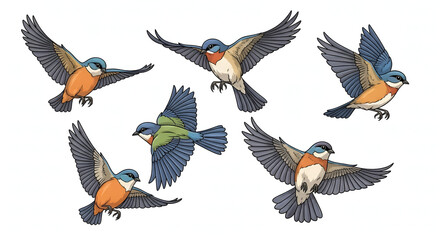 Obraz premium set of birds