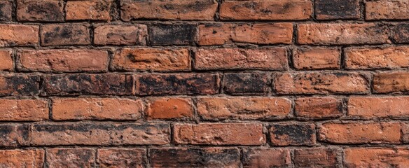 Naklejka premium The textured brick wall showcasing a vintage rustic design.