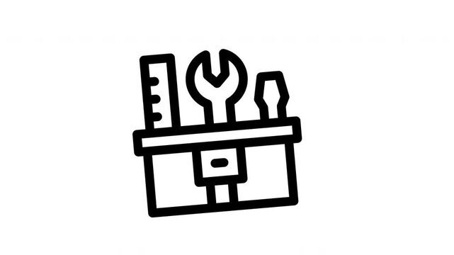 toolbox minimalist line animation