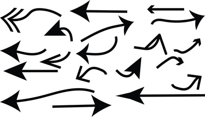 Origami paper crane arrow icons vector set