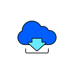 Icon a download, isolated against a clean background.