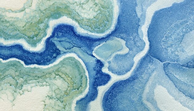 Abstrakte Aquarell-Ozeanansicht von oben