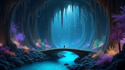 Fairytale Bridge in a Cave