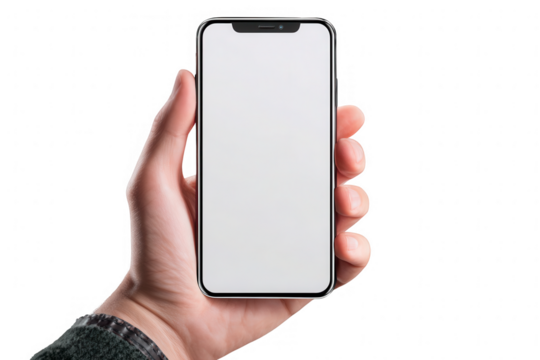 Hand holding a blank smartphone (11)