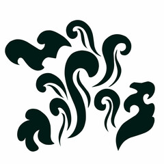 Abstract Tribal Swirl Ornament Vector Design