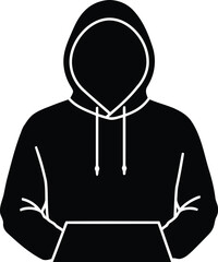 Anonymous hacker silhouette with laptop