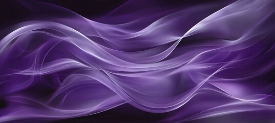Obraz premium Vibrant Abstract Purple Waves Flowing with Gradient Colors, Smooth Transitions and Sharp Edges