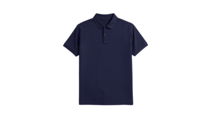 Navy blue polo shirt displayed on a plain background, showcasing a classic and versatile design suitable for various occasions.
