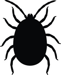 Black tick silhouette icon