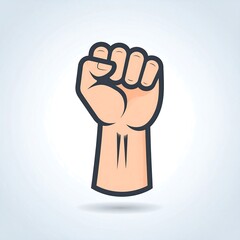 Cartoon fist, hand in protest