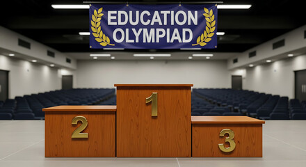 Podium for 1st to 3rd place winners in a competition