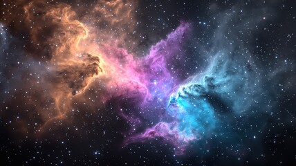 Fototapeta premium Colorful Cosmic Nebula and Stars in Deep Space nebula space stars cosmic colorful universe galaxy
