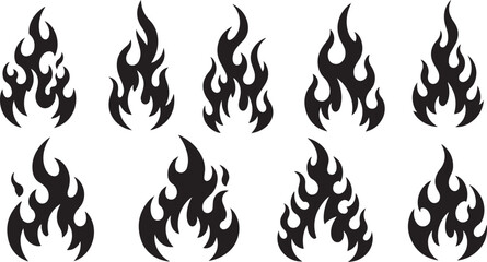 Tribal Flame Silhouettes