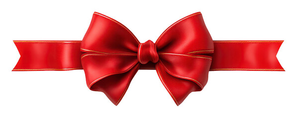 Red ribbon bow on black background (15)