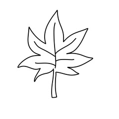 나뭇잎 단풍 가을 색칠공부 라인드로잉