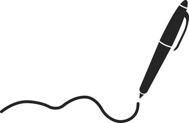 Pen writing notes or signatures icon vector illustration
