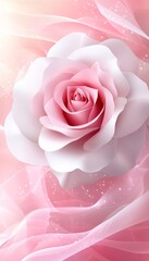 Elegant and Serene Background with Luxurious Roses, Perfect for Romantic and Minimalist Themes