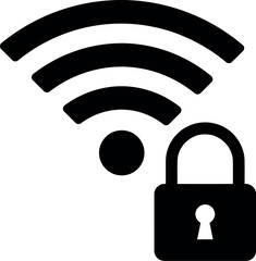 Secure wi fi network icon
