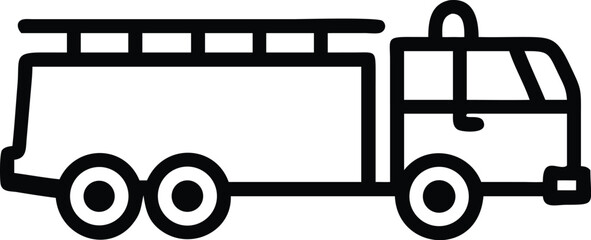 fire truck vector silhouette 