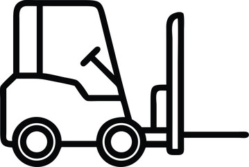 forklift vector silhouette