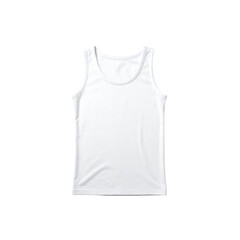 Clean white unisex tank top apparel isolated on transparent background