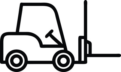 forklift vector silhouette