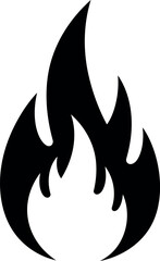 Black fire icon silhouette