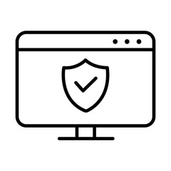 Cybersecurity Shield icon. Vector icon design