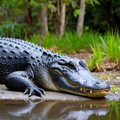 Obraz premium Close-up of an alligator