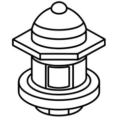 Wall Scanner Line Art Vector Minimalist Home Inspection Tool Illustration