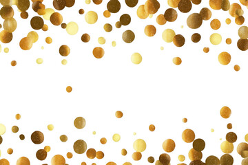 Gold confetti on black background