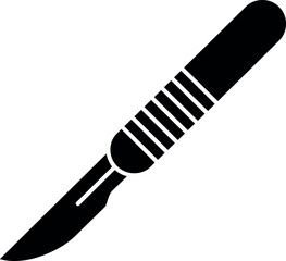 Surgical scalpel icon medical instrument