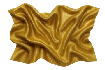 Luxurious Golden Glittering Fabric Draped with Elegant Folds and Shimmering Texture