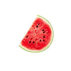 Slice of juicy watermelon, a refreshing summer treat on transparent background